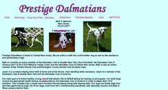 Desktop Screenshot of prestigedalmatians.com