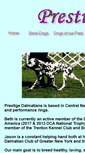 Mobile Screenshot of prestigedalmatians.com